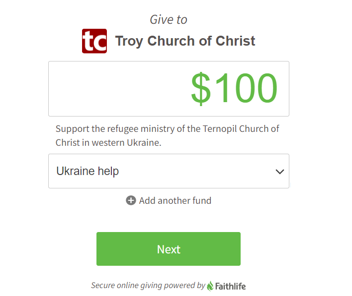 Donate to Ukraine help fund
